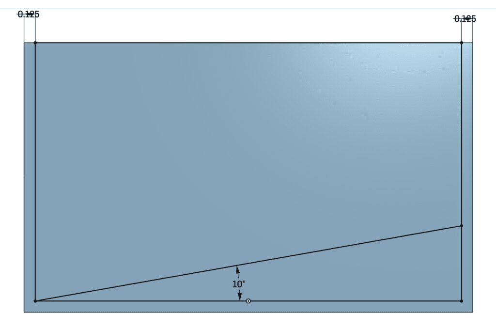 Scouring Pad Tray Section View with Dimensions